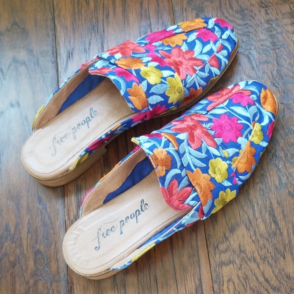 Free People Embroidered Loafer